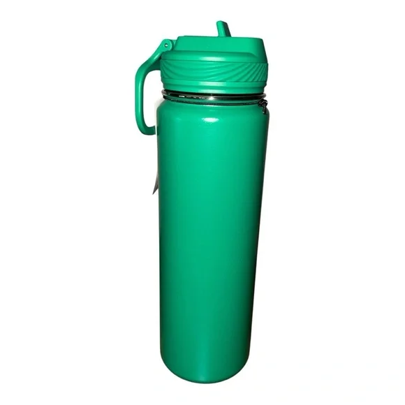 Lululemon Back to Life Sport Bottle 24oz Straw Lid Raceway Green NWT Gym Water - Picture 2 of 4